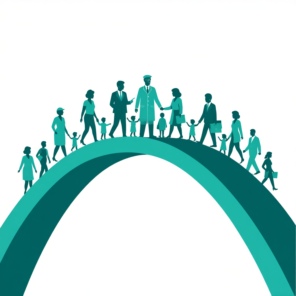 A happy family moving into their new apartment.